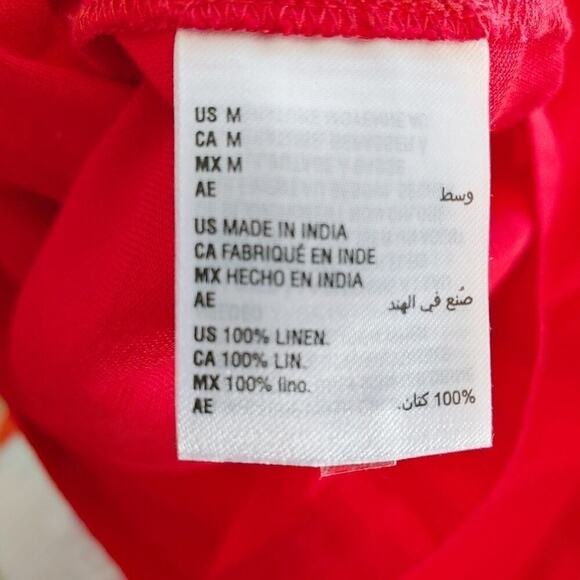 Charter Club Luxury Linen Short Sleeve Blouse Size M - Picture 6 of 8